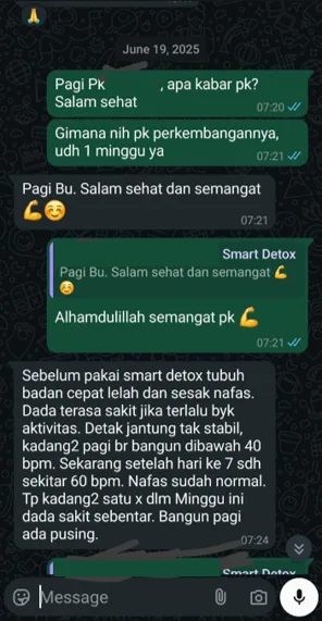 Testimoni pelanggan Smart Detox
